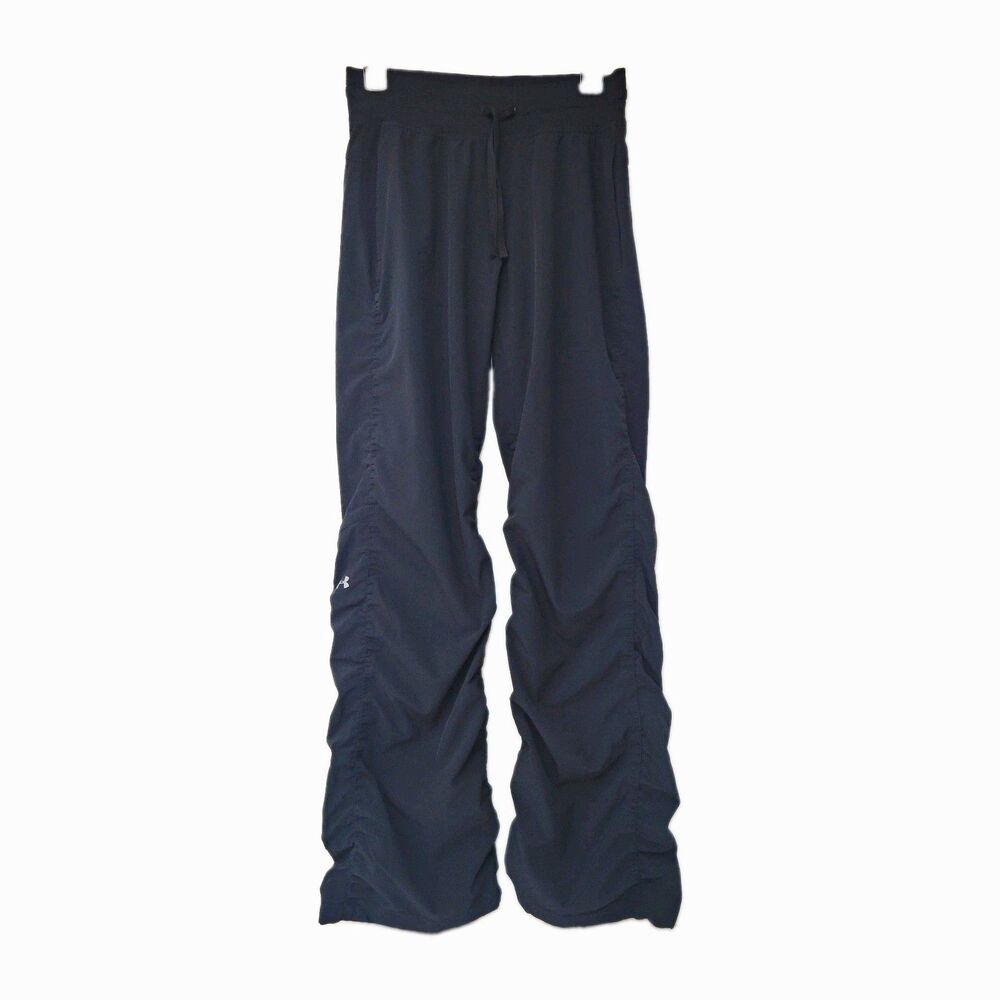 Under Armour Storm Black Ruched Athletic Pants Women's S Drawstring Lightweight